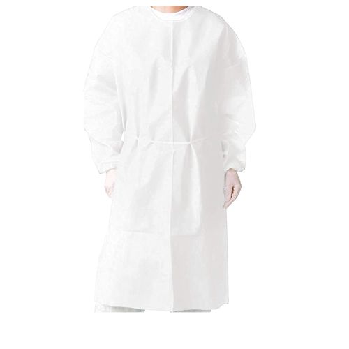 Disposable Isolation Gown, AAMI Level 1, 25gsm SBPP Non-Woven Laminated with 20gsm PE Film